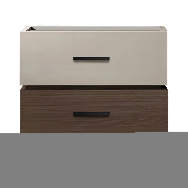 Κομοδίνο Sonlen  mdf σε καρυδί-μπεζ απόχρωση 60x40x44.5εκ