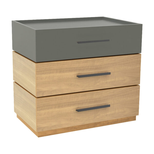 Κομοδίνο Sonlen  mdf σε sonoma-ανθρακί απόχρωση 60x40x66εκ