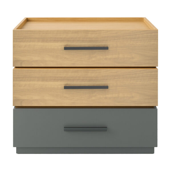 Κομοδίνο Sonlen  mdf σε sonoma-ανθρακί απόχρωση 60x40x66εκ