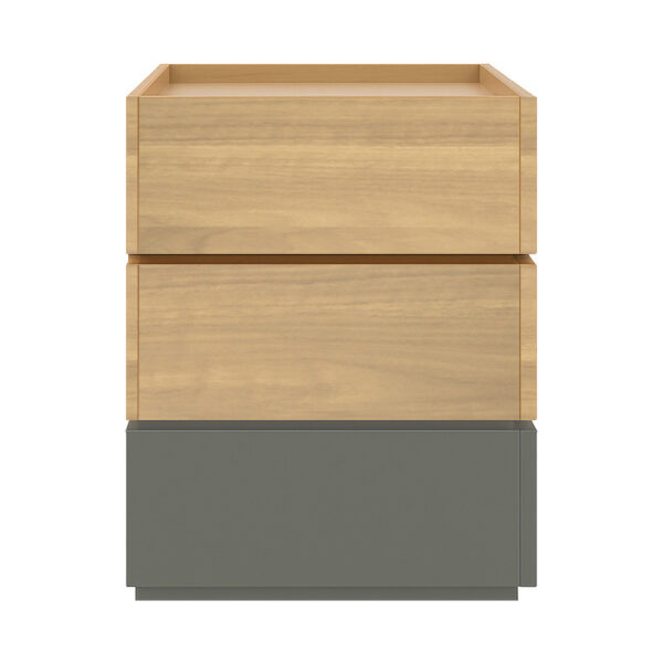 Κομοδίνο Sonlen  mdf σε sonoma-ανθρακί απόχρωση 60x40x66εκ