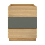 Κομοδίνο Sonlen  mdf σε sonoma-ανθρακί απόχρωση 60x40x66εκ