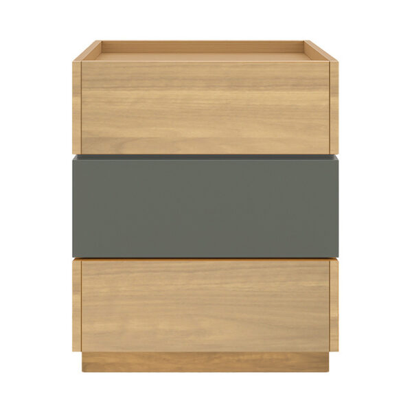 Κομοδίνο Sonlen  mdf σε sonoma-ανθρακί απόχρωση 60x40x66εκ