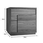 Κομοδίνο Inget mdf σε καρυδί απόχρωση 50x40x48εκ