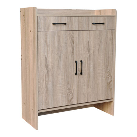 Παπουτσοθήκη Gazen  12 ζεύγων με συρτάρια σε φυσική απόχρωση 80x33x100εκ