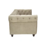 Kαναπές διθέσιος τ. Chesterfield  βελούδο σε μπεζ απόχρωση 160x84x67εκ