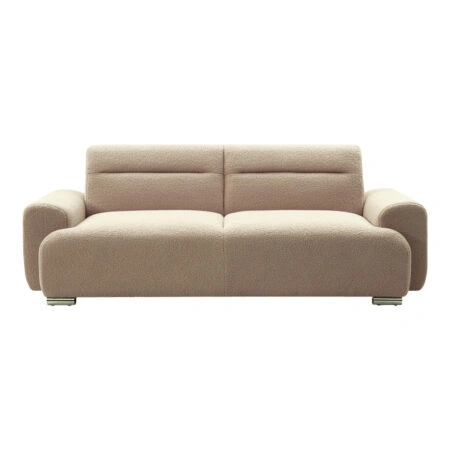 Kαναπές-κρεβάτι τριθέσιος Harmonious pakoworld μπουκλέ μπεζ 223.5x92x81εκ