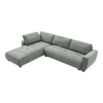Γωνιακός καναπές Gianco  αναστρέψιμος ύφασμα σε μέντα απόχρωση 298x208x85εκ