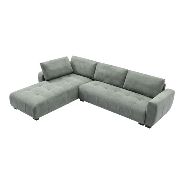 Γωνιακός καναπές Gianco  αναστρέψιμος ύφασμα σε μέντα απόχρωση 298x208x85εκ