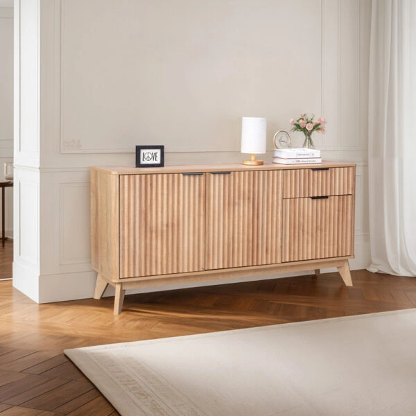 Μπουφές Hamea  mdf σε φυσική απόχρωση 150x39,5x73εκ