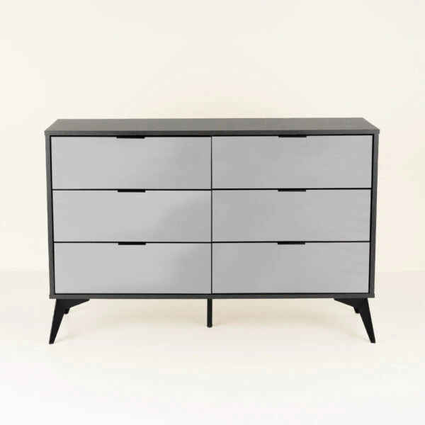 SPECCHIO ΣΥΡΤΑΡΙΕΡΑ 6ΣΥΡΤΑΡΙΑ ΜΑΥΡΟ OAK ΚΑΘΡΕΠΤΗΣ 120x39xH80cm