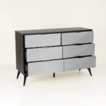 SPECCHIO ΣΥΡΤΑΡΙΕΡΑ 6ΣΥΡΤΑΡΙΑ ΜΑΥΡΟ OAK ΚΑΘΡΕΠΤΗΣ 120x39xH80cm