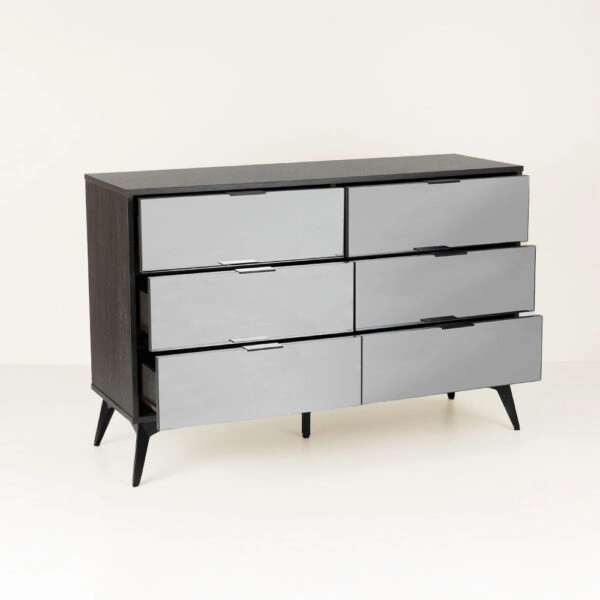 SPECCHIO ΣΥΡΤΑΡΙΕΡΑ 6ΣΥΡΤΑΡΙΑ ΜΑΥΡΟ OAK ΚΑΘΡΕΠΤΗΣ 120x39xH80cm