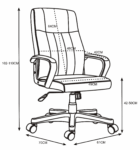Καρέκλα γραφείου διευθυντή Roby  με pu χρώμα μαύρο
