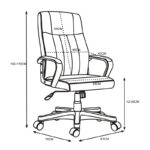 Καρέκλα γραφείου διευθυντή Roby  με pu χρώμα μαύρο