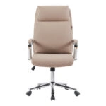 Καρέκλα γραφείου διευθυντή Siquel  pu σε cappuccino απόχρωση