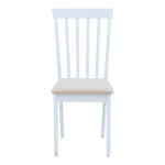 Καρέκλα Houston  rubberwood σε λευκή απόχρωση 40x49x94εκ