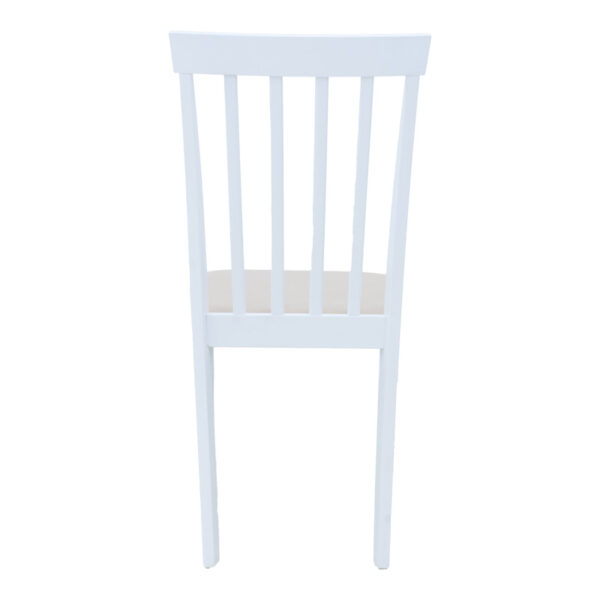 Καρέκλα Houston  rubberwood σε λευκή απόχρωση 40x49x94εκ