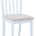 Καρέκλα Houston  rubberwood σε λευκή απόχρωση 40x49x94εκ