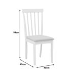 Καρέκλα Houston  rubberwood σε λευκή απόχρωση 40x49x94εκ