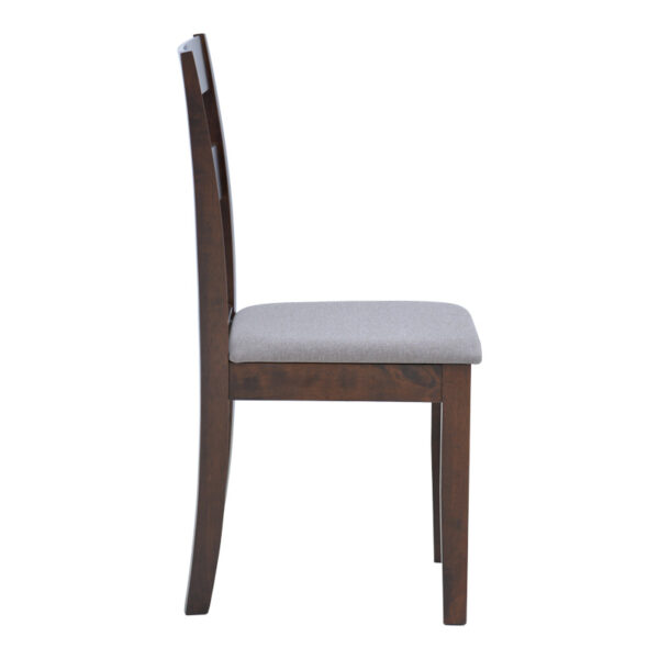 Καρέκλα Dallan  rubberwood σε καρυδί απόχρωση 40x47.5x89εκ