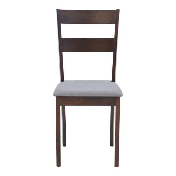 Καρέκλα Dallan  rubberwood σε καρυδί απόχρωση 40x47.5x89εκ