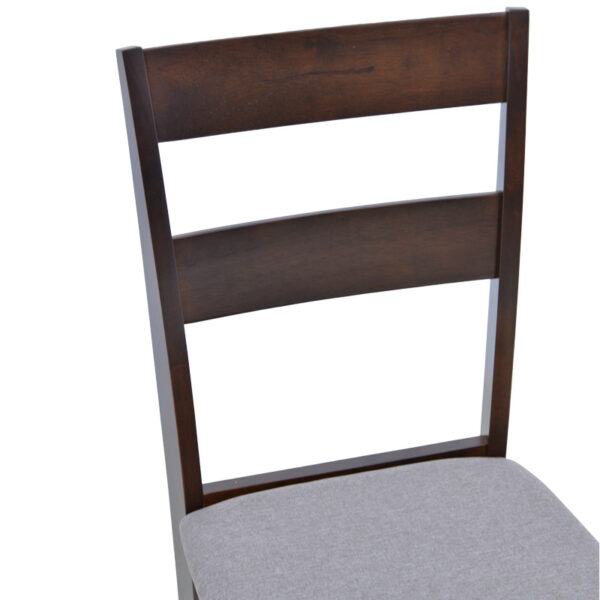 Καρέκλα Dallan  rubberwood σε καρυδί απόχρωση 40x47.5x89εκ
