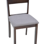 Καρέκλα Dallan  rubberwood σε καρυδί απόχρωση 40x47.5x89εκ