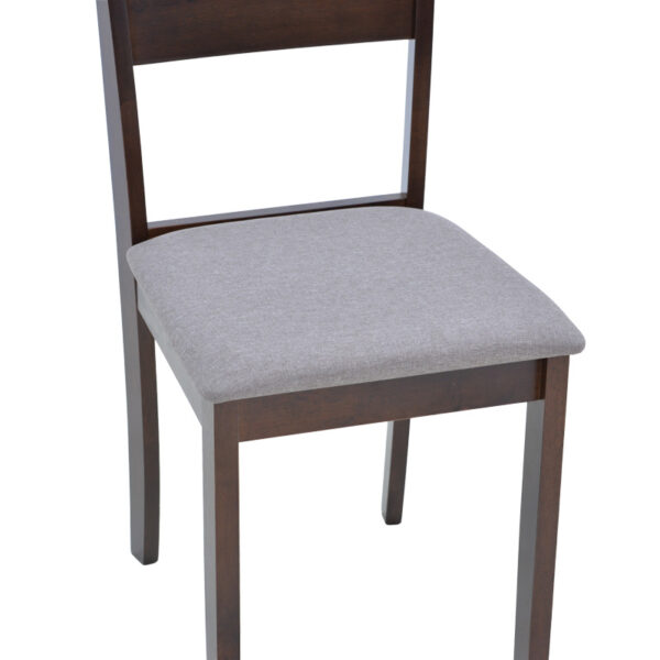 Καρέκλα Dallan  rubberwood σε καρυδί απόχρωση 40x47.5x89εκ