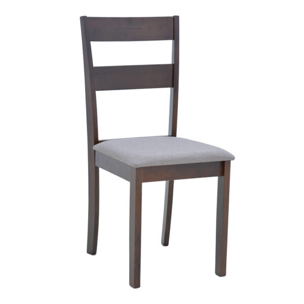 Καρέκλα Dallan  rubberwood σε καρυδί απόχρωση 40x47.5x89εκ