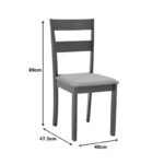 Καρέκλα Dallan  rubberwood σε καρυδί απόχρωση 40x47.5x89εκ