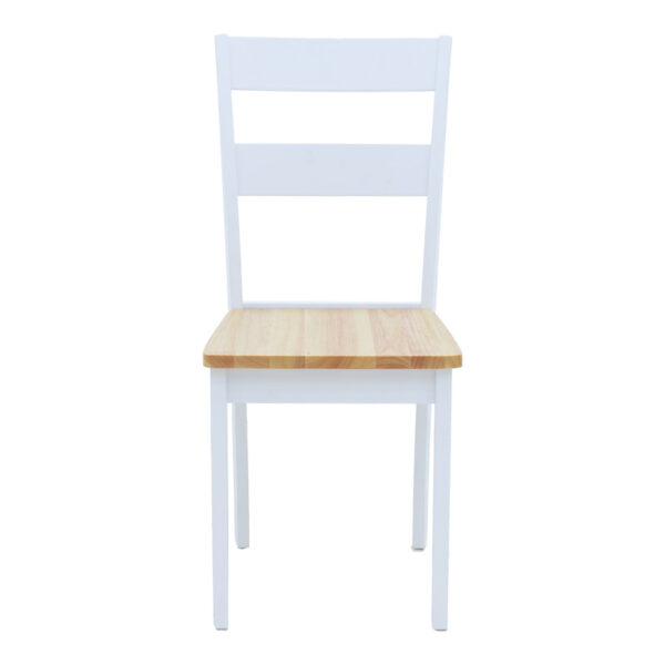 Καρέκλα York  σε λευκή-φυσική απόχρωση 39.5x47.5x89εκ