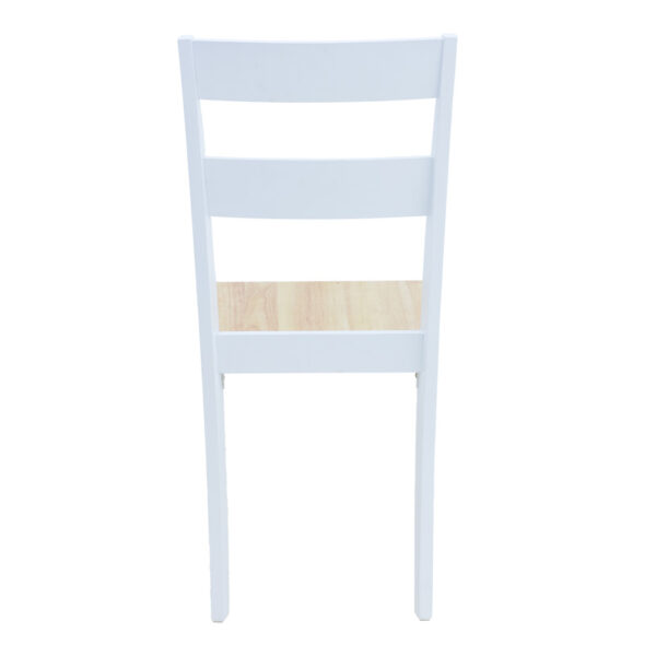 Καρέκλα York  σε λευκή-φυσική απόχρωση 39.5x47.5x89εκ