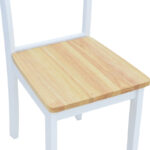 Καρέκλα York  σε λευκή-φυσική απόχρωση 39.5x47.5x89εκ