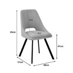 Καρέκλα Initiate  κίτρινο ύφασμα-πόδι μαύρο μέταλλο 48x57x85εκ