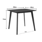 Τραπέζι Benson  MDF σε καρυδί απόχρωση 80x80x75εκ