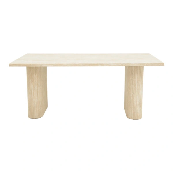 Τραπέζι Loozir  mdf σε όψη τραβερτίνας 180x90x75εκ