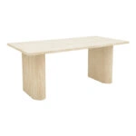 Τραπέζι Loozir  mdf σε όψη τραβερτίνας 180x90x75εκ