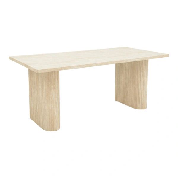 Τραπέζι Loozir  mdf σε όψη τραβερτίνας 180x90x75εκ