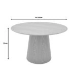 Τραπέζι Kayano  mdf σε φυσική απόχρωση Φ120x72εκ