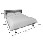 Κρεβάτι Imena  μασίφ ξύλο ακακίας σε φυσική απόχρωση 160x200εκ