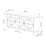 Μπουφές Dune  σε φυσική απόχρωση 181x35x77.4εκ