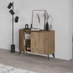 Μπουφές Gora  σε απόχρωση ανοιχτό καρυδί 110x35.6x82εκ