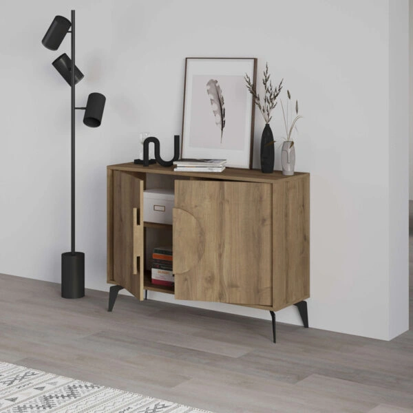 Μπουφές Gora  σε απόχρωση ανοιχτό καρυδί 110x35.6x82εκ