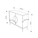 Μπουφές Gora  σε απόχρωση ανοιχτό καρυδί 110x35.6x82εκ