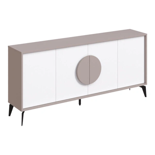 Μπουφές Gora σε λευκή με μόκα απόχρωση 180x35.6x82εκ