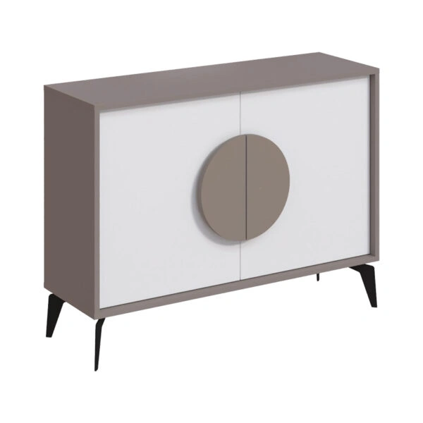 Μπουφές Gora  σε μόκα - λευκή απόχρωση 110x35.6x82εκ