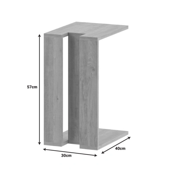 Βοηθητικό τραπέζι Muju σε φυσική απόχρωση 40x30x57εκ