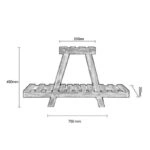 Ραφιέρα-σταντ φυτών Tisa  ξύλο καφέ 75x25x49εκ
