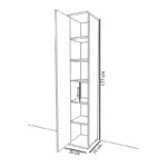 Στήλη Juan  λευκό 30x35x177εκ