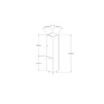 Ντουλάπα-στήλη μπάνιου Gingo  μελαμίνης λευκό 33x35x159εκ